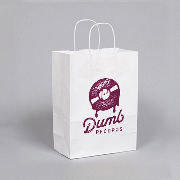 White Kraft Paper Custom PRINTED Sh